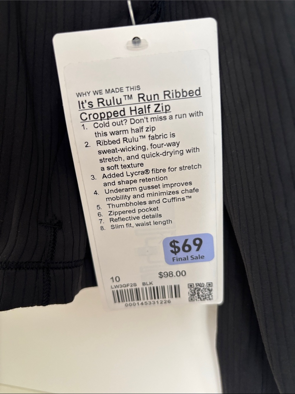 Lululemon It’s Ruli Ribbed Cropped Half-Zip - Picture 2 of 4